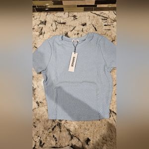 Garage baby blue stormi tee, baby tee. New with tag